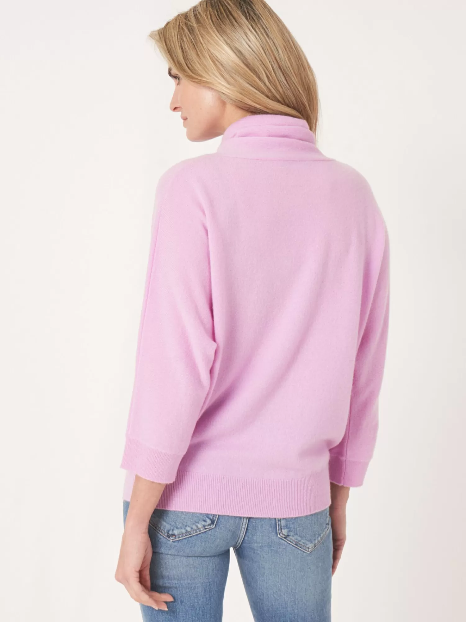 Hot Sportieve Cashmere Trui Met Opstaande Kraag Met Trekkoord Dames Truien