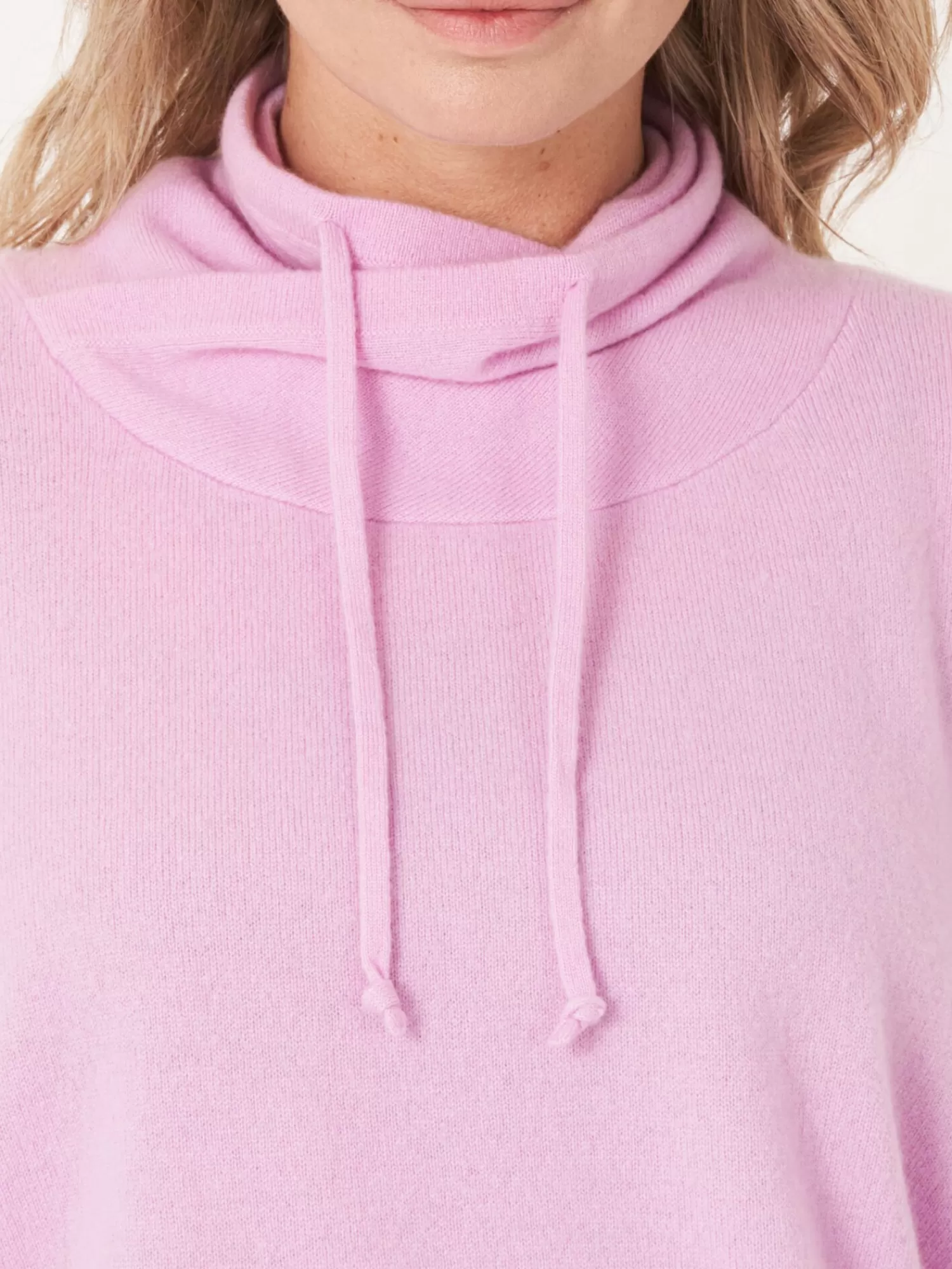 Hot Sportieve Cashmere Trui Met Opstaande Kraag Met Trekkoord Dames Truien