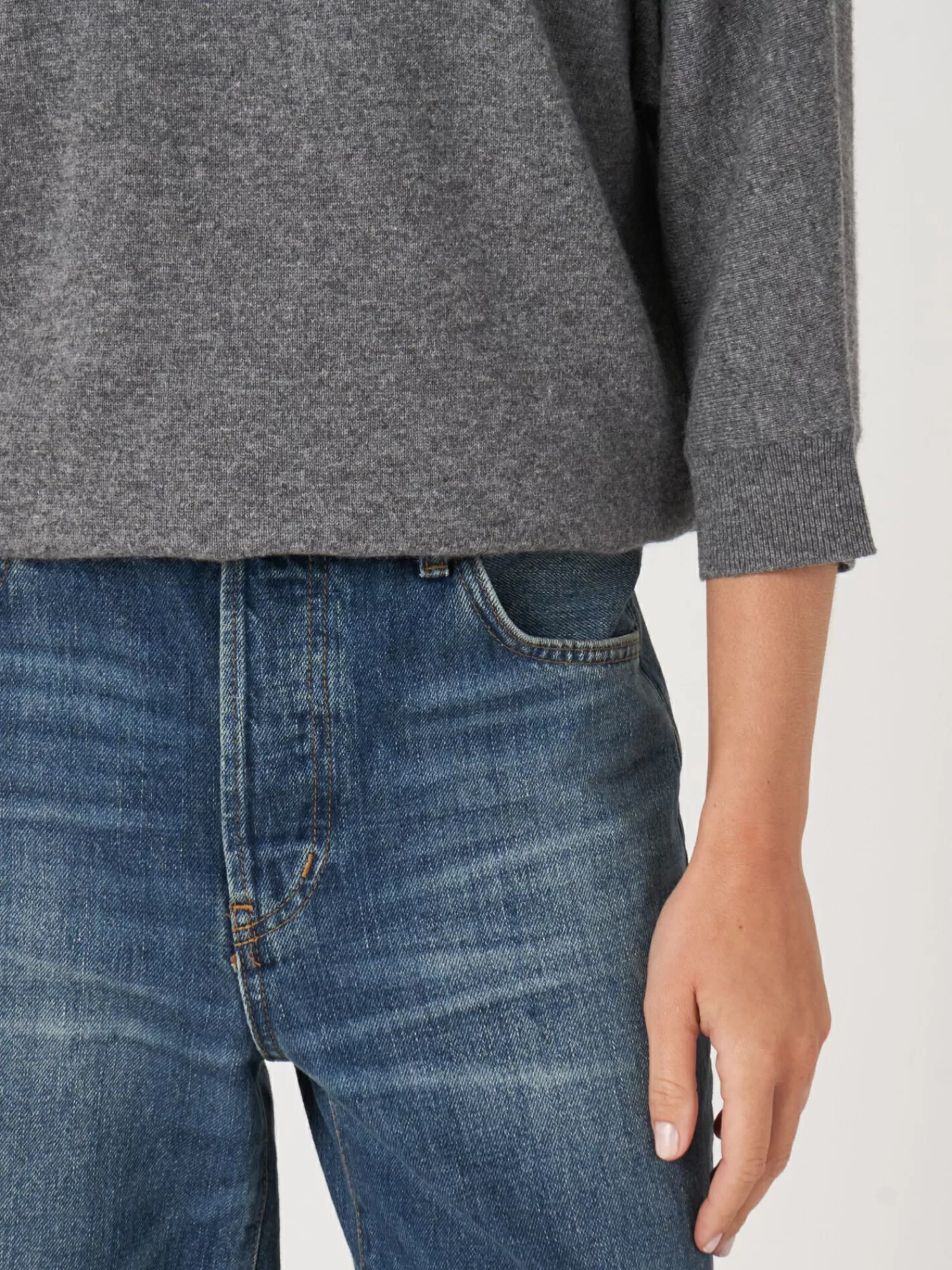 Hot Sportieve Cashmere Trui Met Opstaande Kraag Met Trekkoord Dames Truien