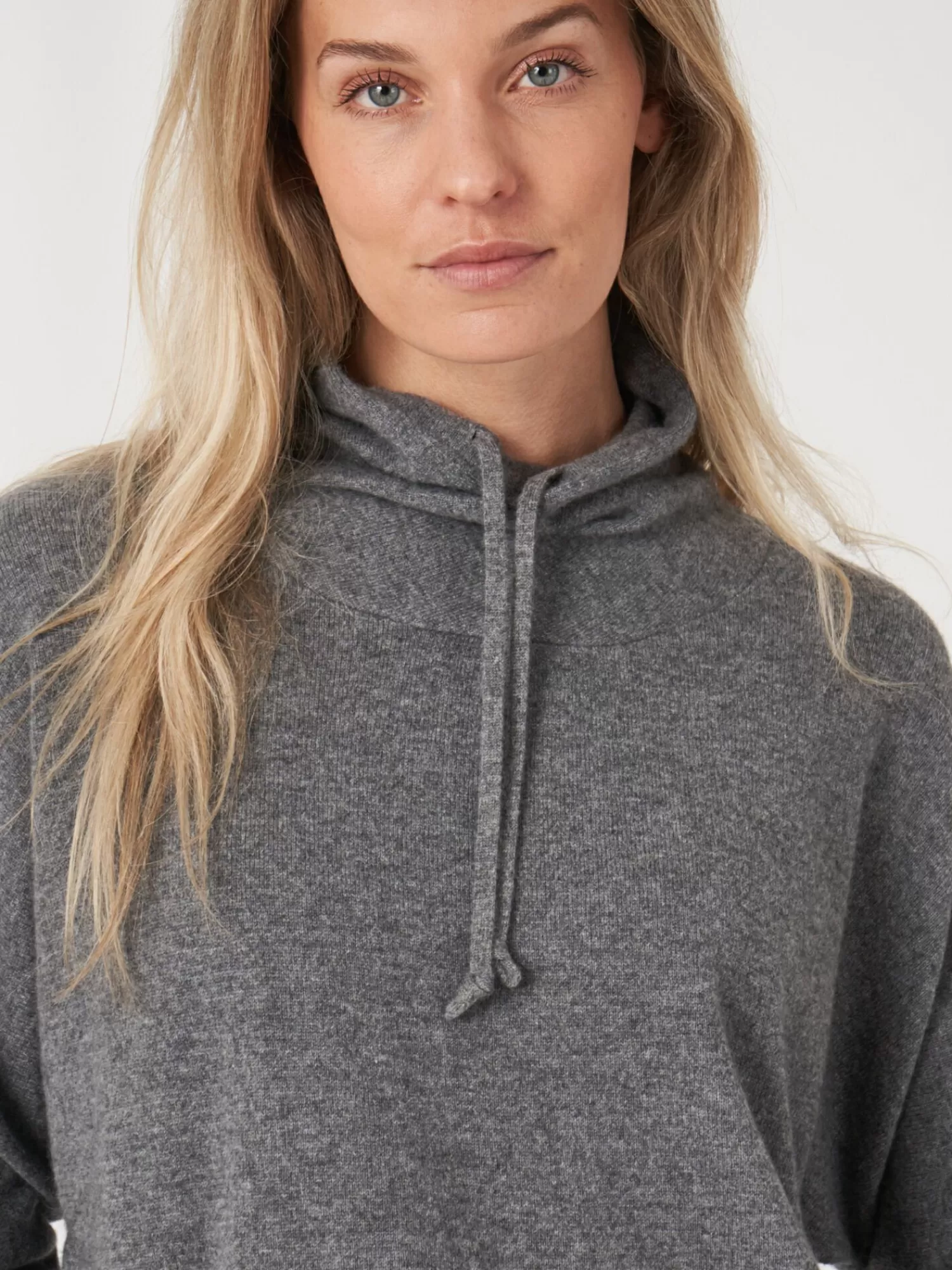 Hot Sportieve Cashmere Trui Met Opstaande Kraag Met Trekkoord Dames Truien