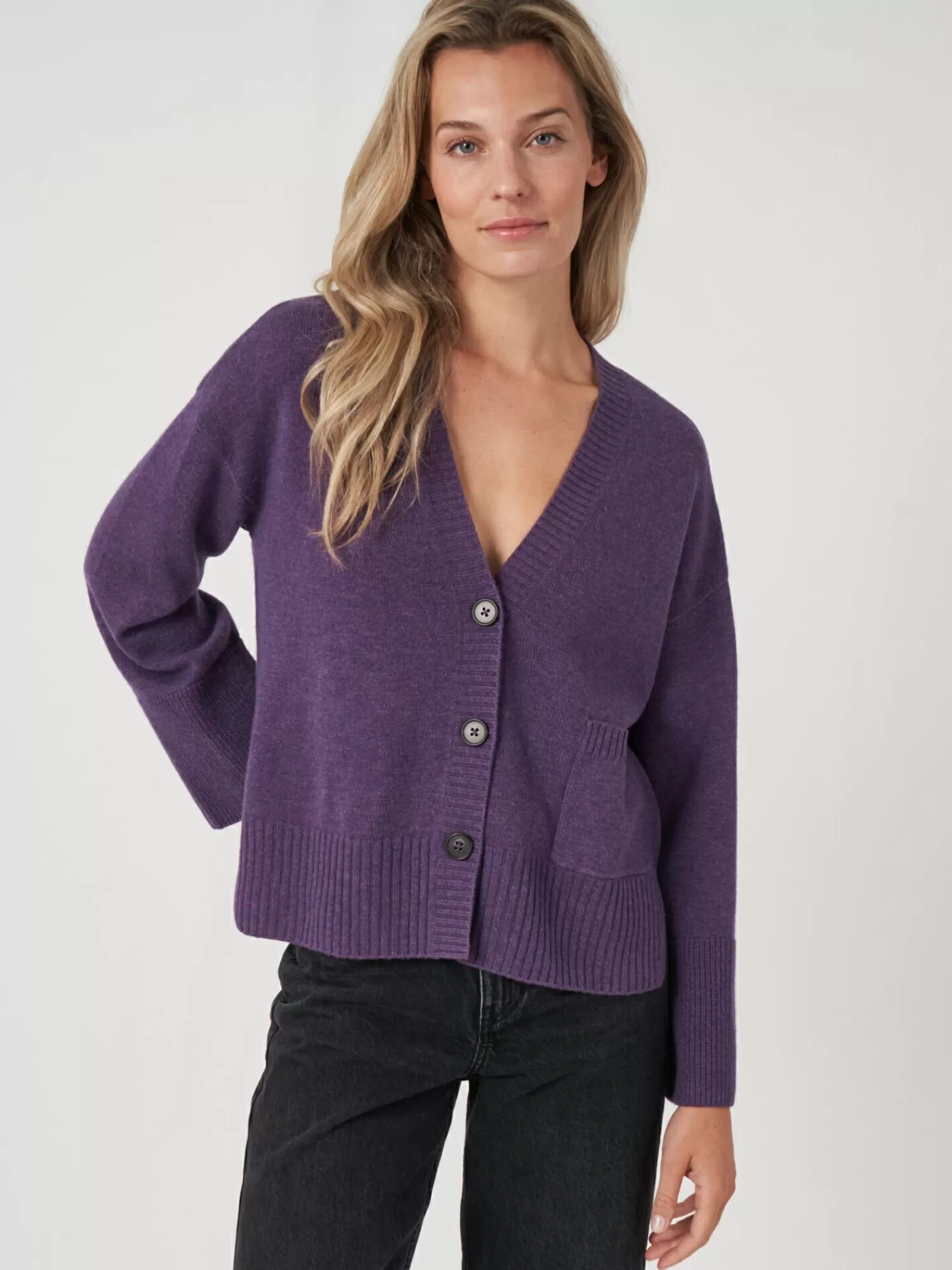 Hot Vest Met Voorzak En Wijde Mouwen Met Geribd Detail Dames Vesten