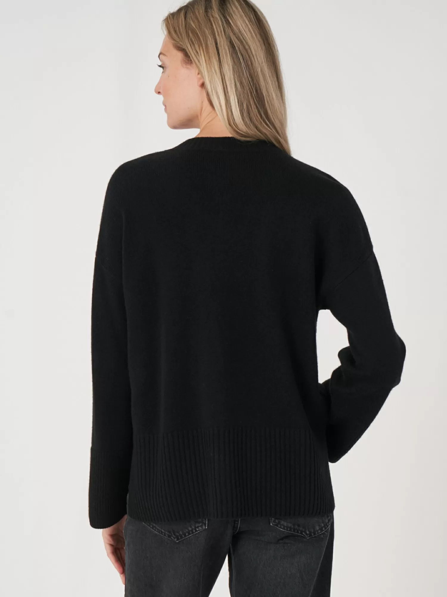 Best Sale Vest Met Voorzak En Wijde Mouwen Met Geribd Detail Dames Vesten