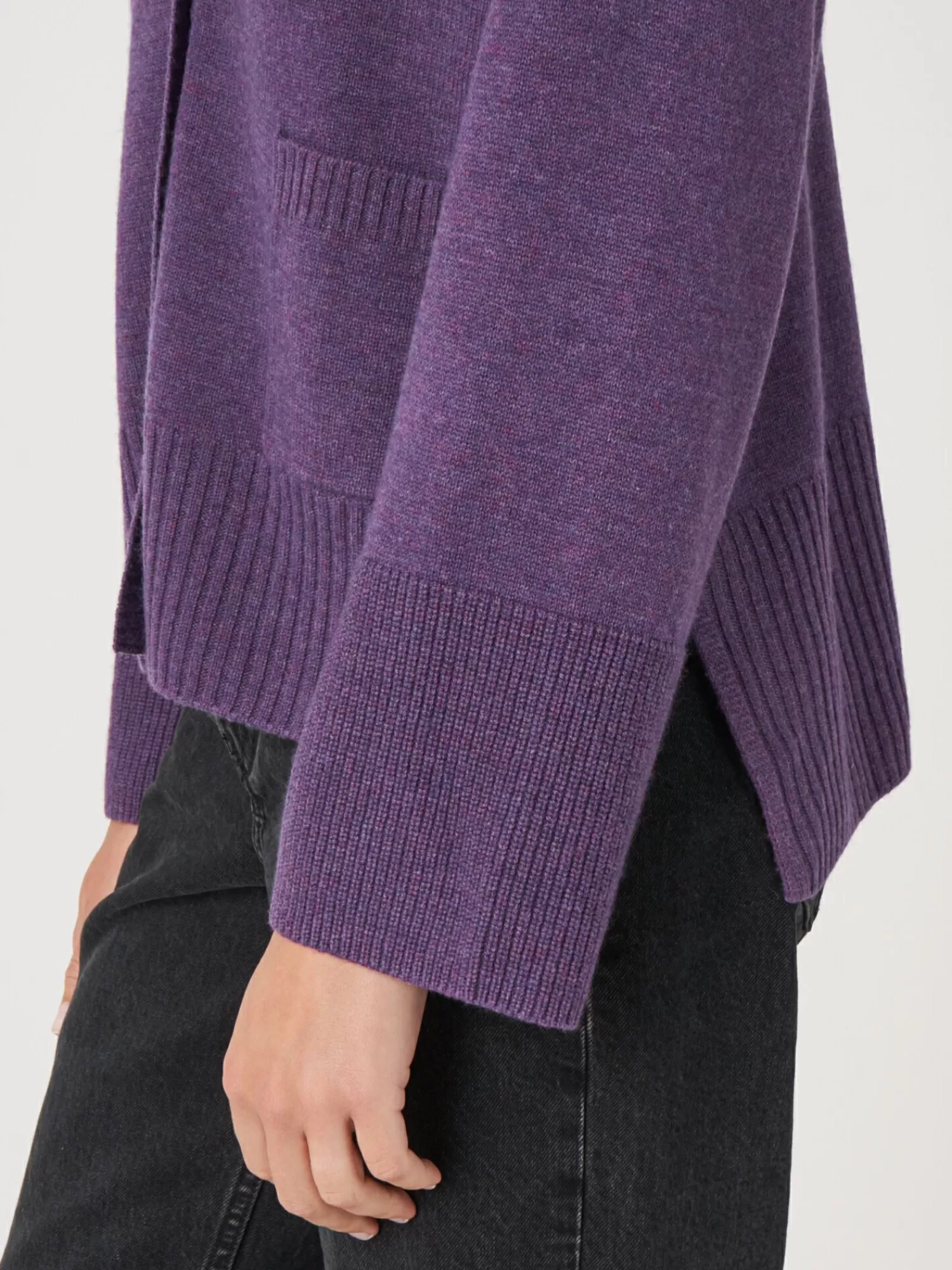 Hot Vest Met Voorzak En Wijde Mouwen Met Geribd Detail Dames Vesten