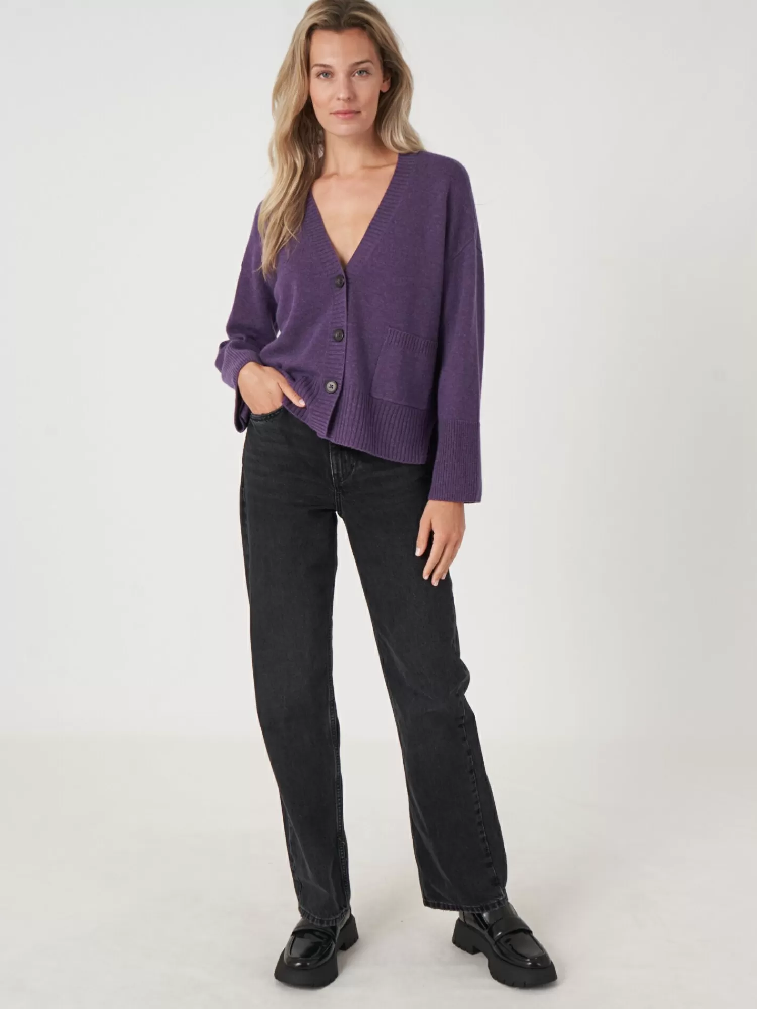 Hot Vest Met Voorzak En Wijde Mouwen Met Geribd Detail Dames Vesten
